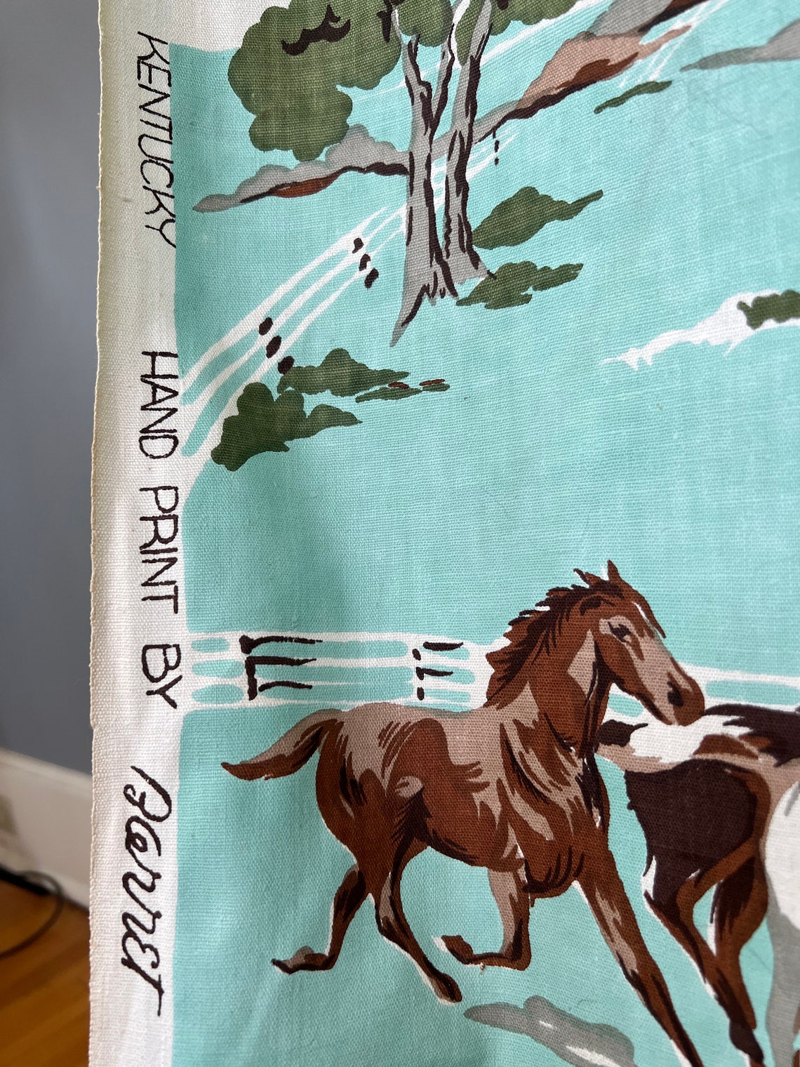 Kentucky Barkcloth 1960s Upholstery Weight Cotton for Etsy