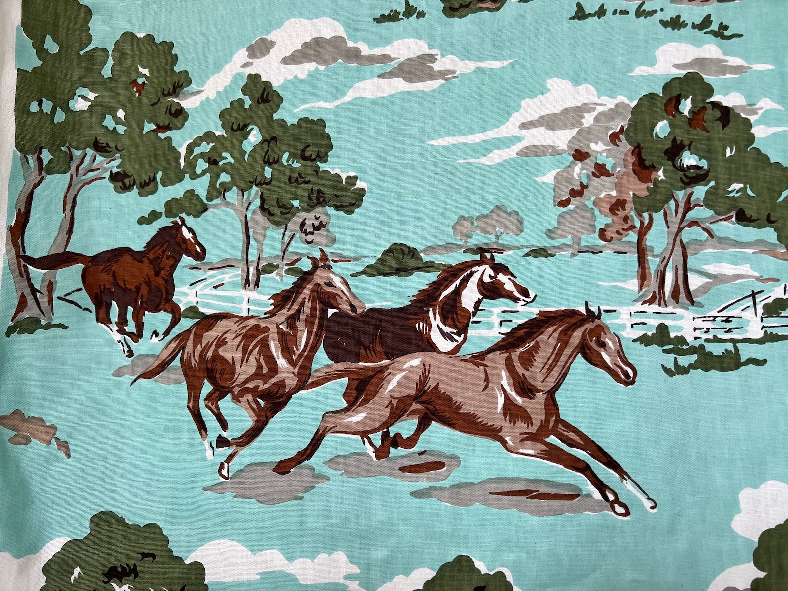 Kentucky Barkcloth 1960s Upholstery Weight Cotton for Etsy