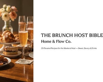 Brunch Cookbook · Complete Brunch Hosting Guide · Recipes, Menus & Entertaining Tips · Digital Download PDF
