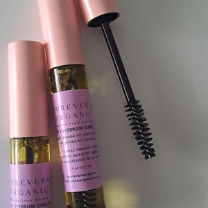 Organic Eyelash & Eyebrow Growth Oil: Vegan Beauty Serum