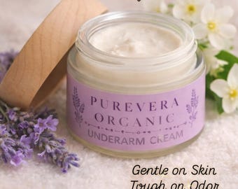 Natural Underarm Deodorant Cream: Organic, Aluminum-Free, Handmade| Aluminum  / plastic free/ zero waste
