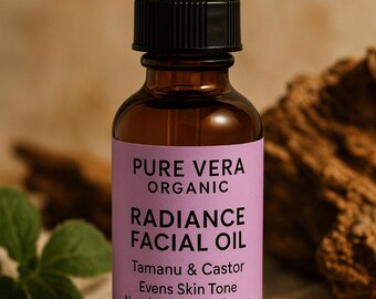 Face Serum / Radiance Facial Oil | Tamanu & Castor Blend | Handmade Organic Glow Serum