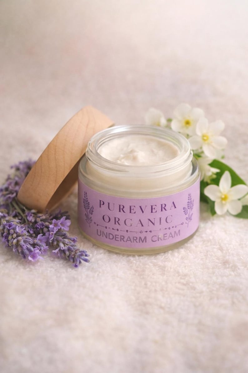 Crema desodorante natural para axilas: orgánica, sin aluminio, hecha a mano / sin aluminio ni plástico / cero residuos / regalo para papá imagen 3