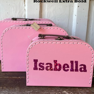 Valises roses personnalisées | Cadeaux pour les moins de 25 ans| Valises en carton