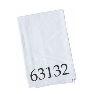 Flour Sack Towel | Personalize Your Zip Code | Gifts under 10