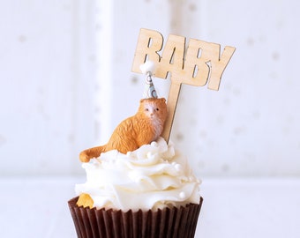 Wood Laser Cut Cake Topper | Baby