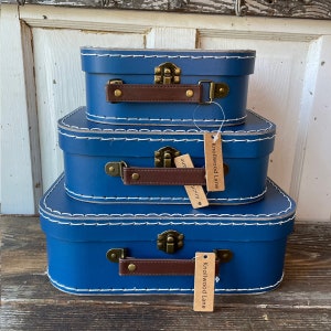 Valises décoratives bleu marine | Cadeaux pour les moins de 18 ans| Valises en papier