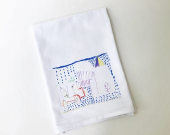 Personal Flour Sack Towel | Your Child's Artwork | Gifts under 15