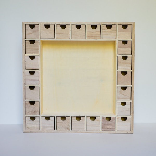 DIY Unfinished Wooden Christmas Advent Calendar