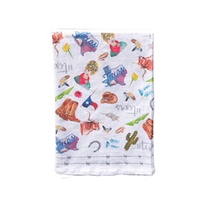 Flour Sack Towel | Texas Collage  | LIMITED QUANTITIES! | Gifts under 12