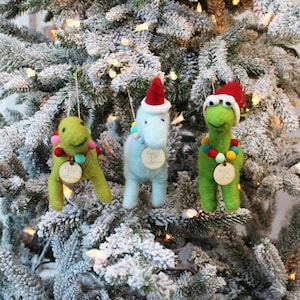 Baby&#39;s 1st Christmas| Dinosaur | Felt Dinosaur | Gifts under 15