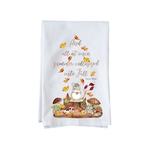 Bosmuizenvignet | Biologische katoenen meelzakhanddoek | Leuke handdoek | Geschenken onder de 15 jaar