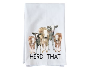 Flour Sack Towel | Herd that! | Gifts under 15