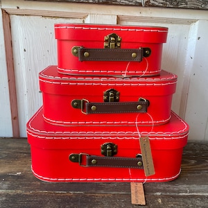 Red Suitcases | Gifts under 18 | Paper Suitcases