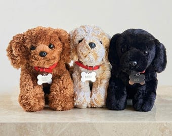 Russ Droozy Stuffed Dog Floppy Brown and Tan Plush Puppy Stuffed