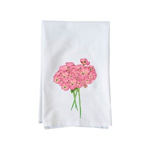Geranien | Handtuch für Mehlsack aus Bio-Baumwolle | Handtuch | Geschenke unter 16