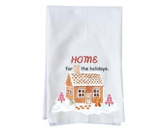 Keukenhanddoek Gingerbread House | Decoratieve kersthanddoeken | Cadeaus onder de 15