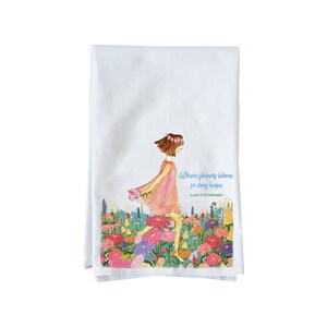 Lady Bird Johnson keukenhanddoek | Handdoek van biologisch katoen met meel | Leuke handdoek | Cadeaus onder de 16
