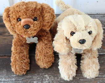 Plush Puppy Dog Toy With Personalized Tag