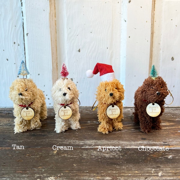 Puppy's First Christmas Ornament | Doodle Ornament | Gifts under 15