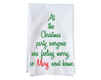 Feeling Merry | Decorative Flour Sack Towels | Gifts under 15