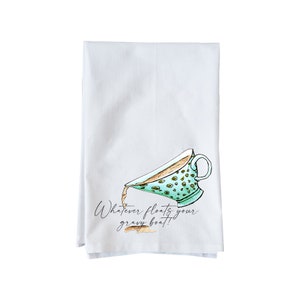 Whatever Floats Your Gravy Boat | Organic Cotton Flour Sack Towel | Fun Towel | Gifts under 15
