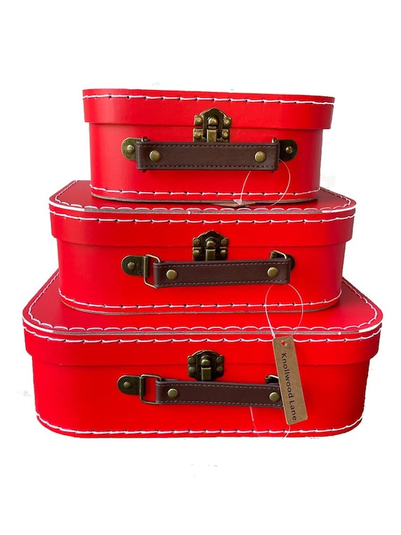 Red Suitcases | Gifts Under 18 | Paper Suitcases - Etsy