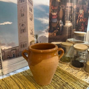 Authentic Moroccan Tangia – Handmade Marrakesh Clay Pot – Terracotta Stew Cooker – Traditional North African Cookware