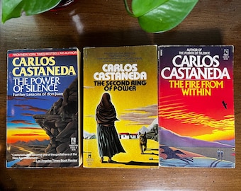 Carlos Castaneda Vintage 1980s Paperback Lot of 3
