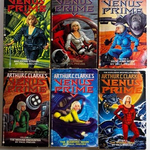 Venus Prime Series Volume 1–6 by Arthur C. Clarke Vintage Sci-Fi Paperback Lot Set