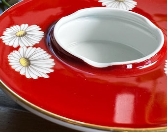 Vintage asbak Noritake Nippon Toki Kaisha Japan madeliefje bloemen trinket schotel