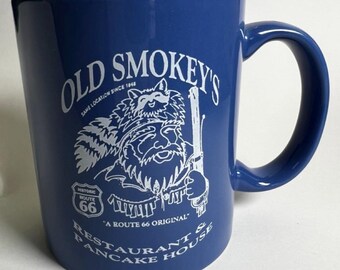 Taza vintage de Smokey's, restaurante histórico, Arizona, recuerdo de la Ruta 66
