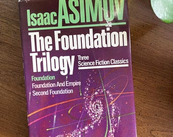 Vintage Isaac Asimov The Foundation Trilogy Hardcover Dust Jacket Sci Fi 1953