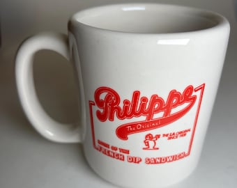 Vintage Philippe The Original Los Angeles mok beker VS rood