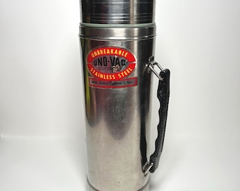 Vintage Uno-Vac Unbreakable Stainless Steel Thermos Union Manufacturing Company USA