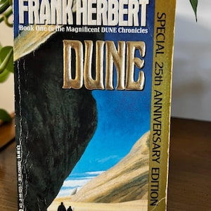 Dune door Frank Herbert - speciale editie 25e verjaardag (1990) vintage paperback boek