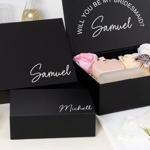 Custom Bridesmaid Proposal Gift Box, Personalized Empty Magnetic Gift Box, Bridal Shower Box, Will You Be My Bridesmaid Box,Wedding Gift Box