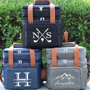 Personalized Golf Cooler Bag, Custom Lunch Cooler Bag for Men, Groomsmen Gift, Insulated Beer Cooler, Bachelor Party Gift, Best Man Gift