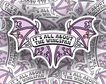 All About The Wingspan Sticker | Kindle Sticker | Bookish Sticker | Water Bottle Sticker | Sticker for ereader
