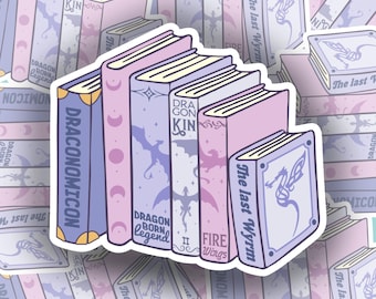Dragons Books Sticker | Kindle Sticker | Bookish Sticker | Water Bottle Sticker | Sticker for ereader