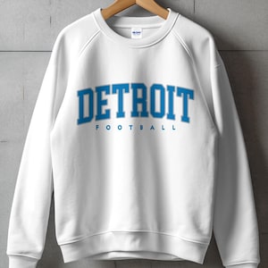 Vintage Detroit Football Sweatshirt, Michigan Sports Tee, Gift For Football Fan, Detroit Lions Clothing, Sports Apparel, Game Day Outfit