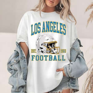 Los Angeles Football T-Shirt, Comfort Colors Sweatshirt, Est 1960 Graphic Tee, Sports Fan Apparel, Los Angeles Football Helmet Gift, Unisex