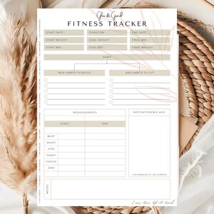 Positive Fitness Tracker Planner | Empowering Workout & Wellness Journal | Uplifting Health Goal Setter | Self-Care Gift for Women
