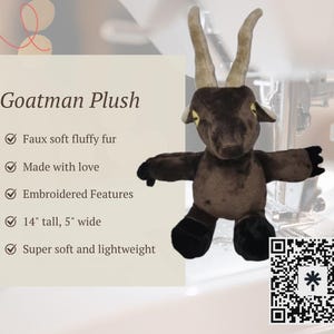 Goatman Plushie Creepy-Cute Cryptid Collector's Plush