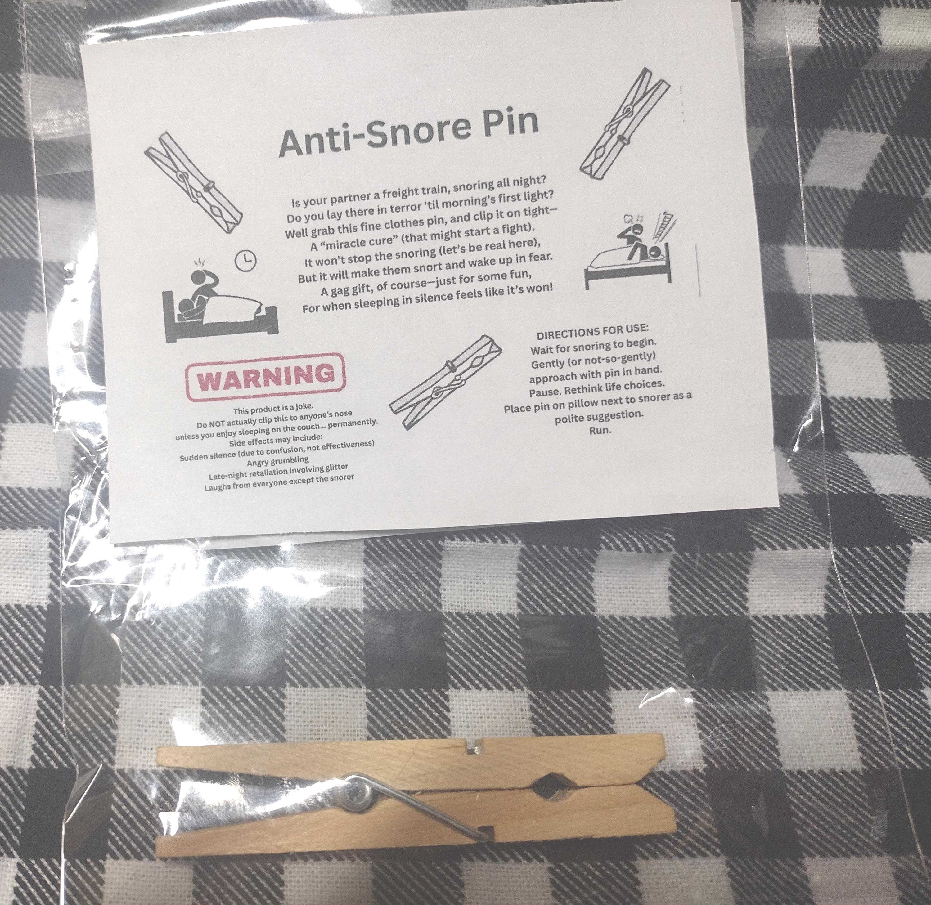 いびき防止洗濯ばさみ - 寝相の悪い人へのノベルティギフト - Etsy 日本