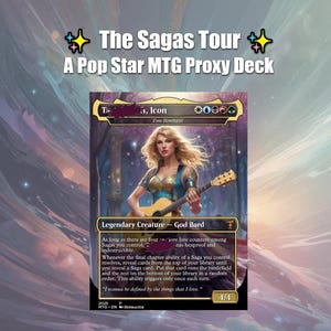 Sagas Tour Commander Proxy Deck – Saga Themed 100 Card Full Art Proxy Deck – Pop Music Era Inspired Fantasy TCG Deck for Casual Play