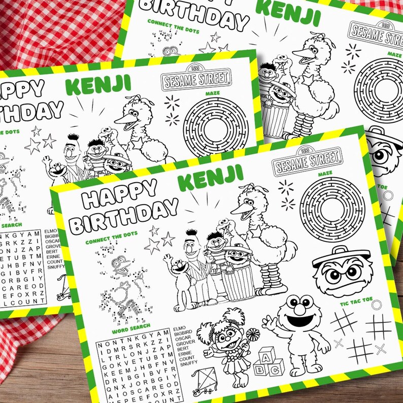 Street Monster Activity Placemat Street Monster Coloring Pages Street