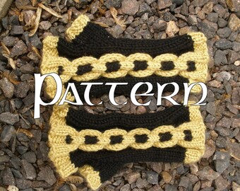 Maxmillian Cabled Fingerless Mitts PDF Knitting Pattern