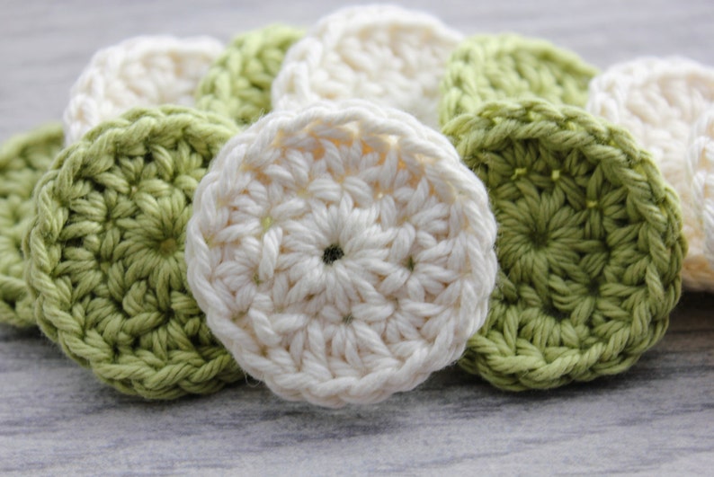 Reusable Cotton Rounds 10 Small Crochet Face Scrubbies in Etsy