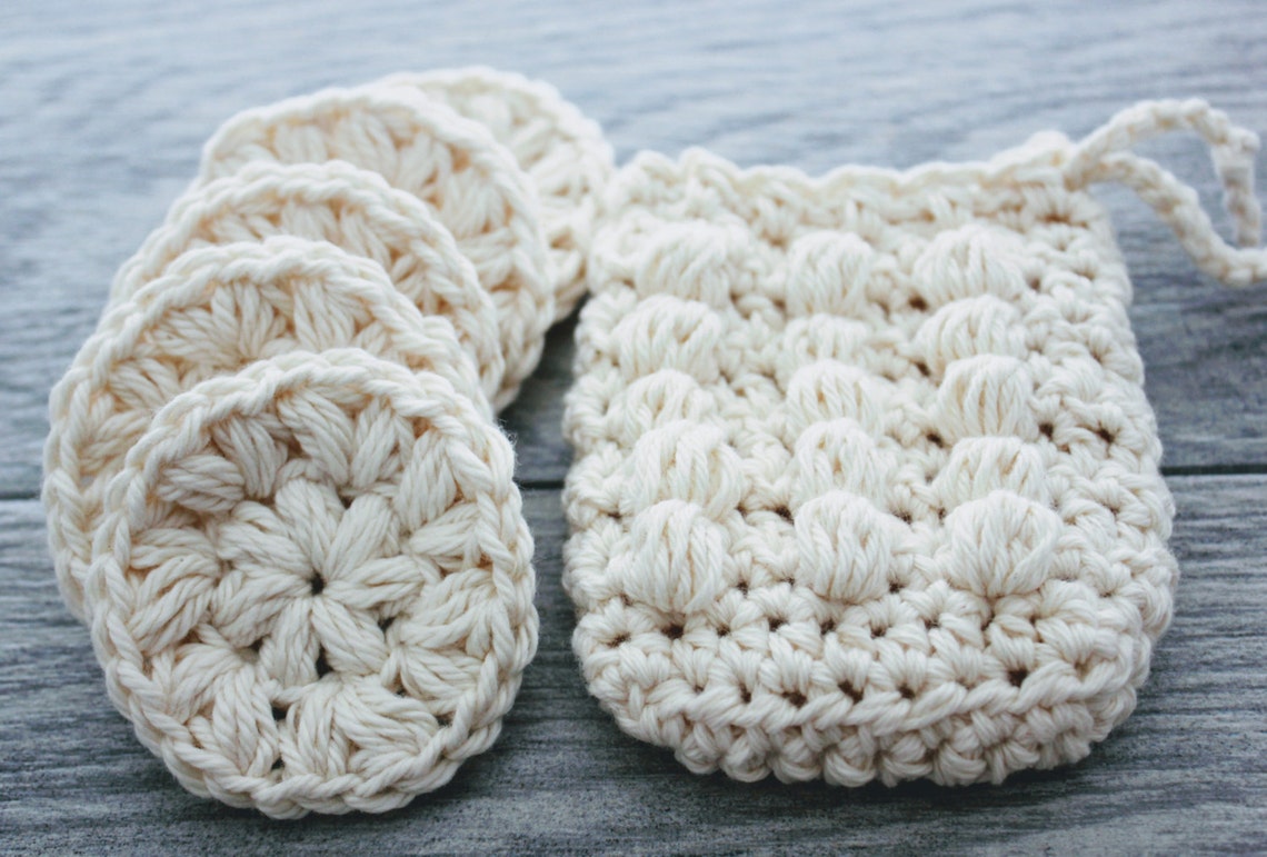 Organic Bath Set Crochet Bath Set Organic Crocheted Bath Etsy